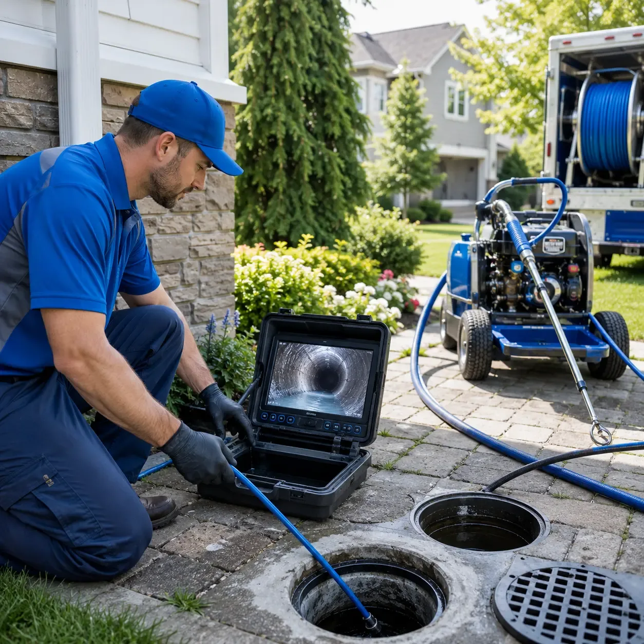Outdoor drain cleaning professionals serving Harwood, TX